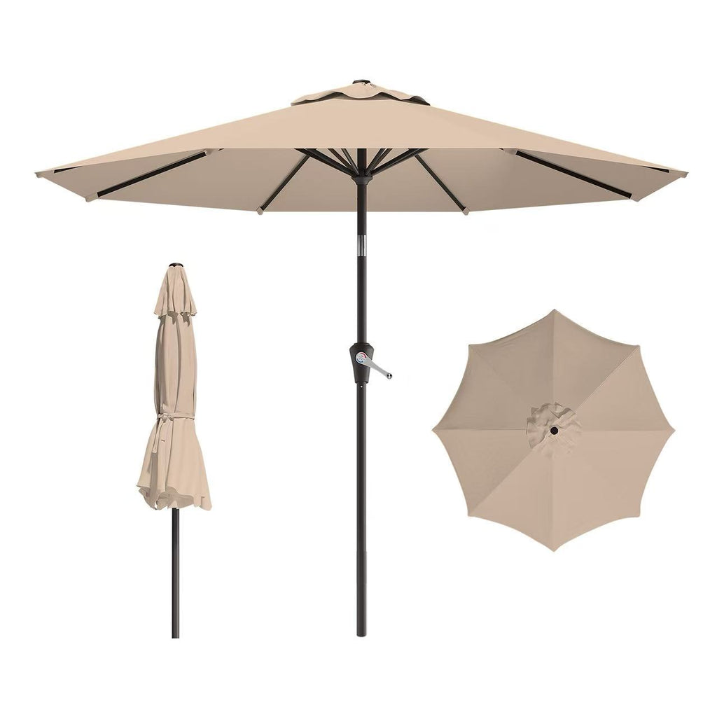 AreShark 9FT Outdoor Patio Umbrella with Tilt and Crank, Outdoor Table Umbrella with 8 Sturdy Ribs,UV Protection Waterproof for Garden, Deck, Backyard, Pool
